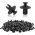 MOTOALL Nylon Fender Liner Door Trim Panel Bumper Shield Retainer Fastener Rivet Push Type Clips for 8mm Hole Ford Mazda Hyundai Kia MB-455-56143 86590-28000 Car Auto Body - 100pcs