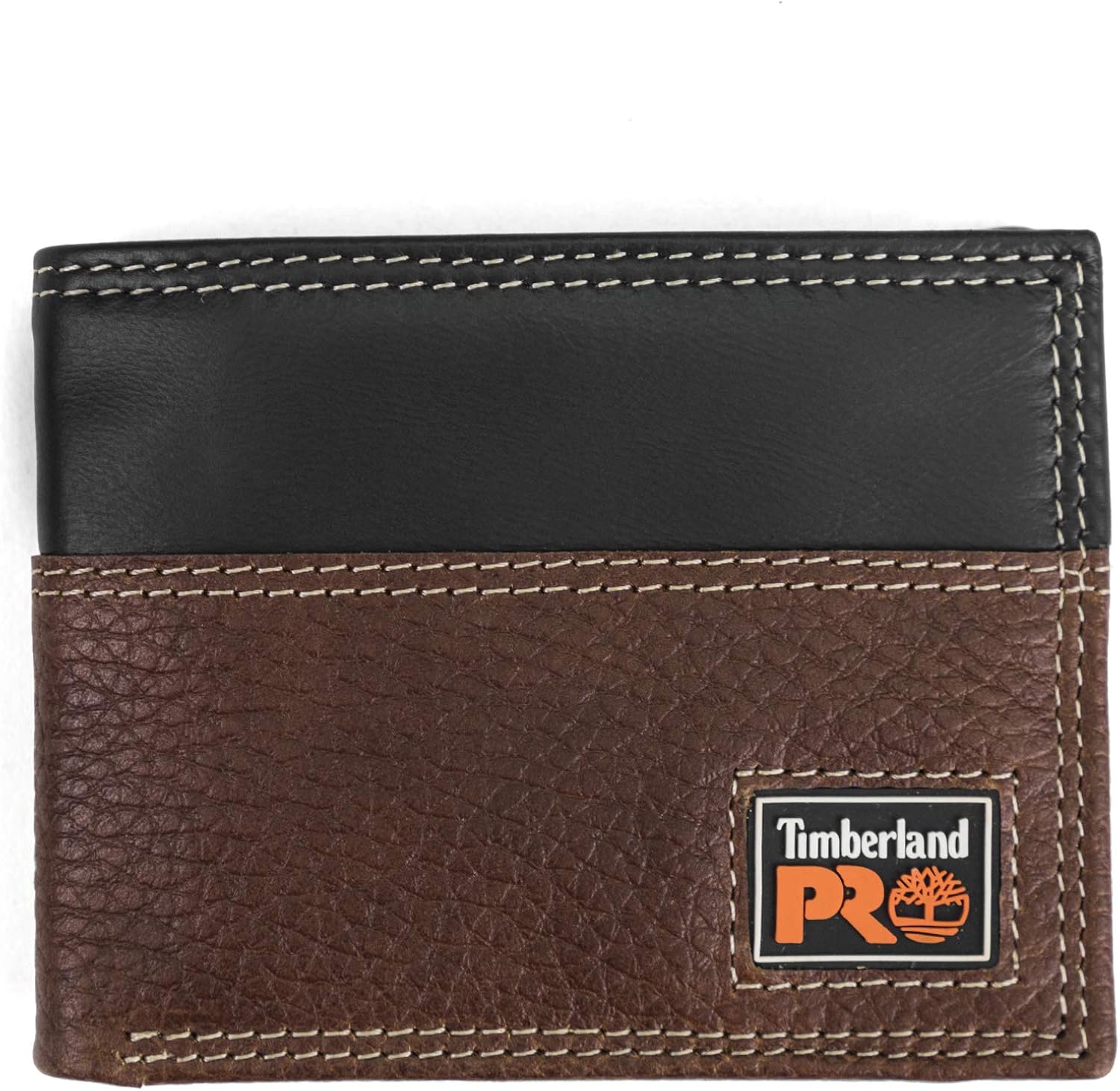 Timberland PRO Men's Slim Leather RFID Bifold Wallet with Back ID