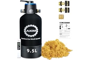 AKM Spotless Water System for car wash,Pre-Filled with DI Resin, with Bypass, DI Water System,Garden Hose Quick Connector, Deionized Water System for RV, Vehicles, Motorcycles, Bikes, Boats, No Spots