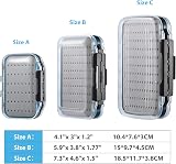 Gonex Two-Sided Waterproof Fly Box Grey Size A B C Fly Fishing Lures view 3