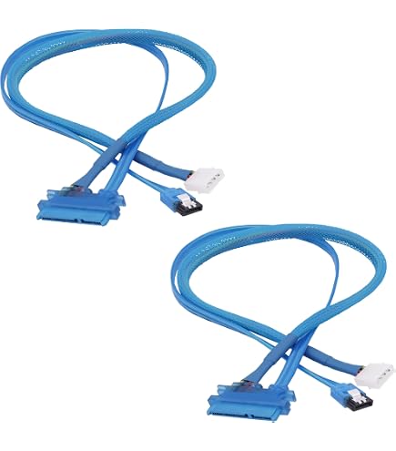 Intel NUC SATA SSD Cable – 90-Degree Angled 22-Pin Replacement Cable, 12cm Length