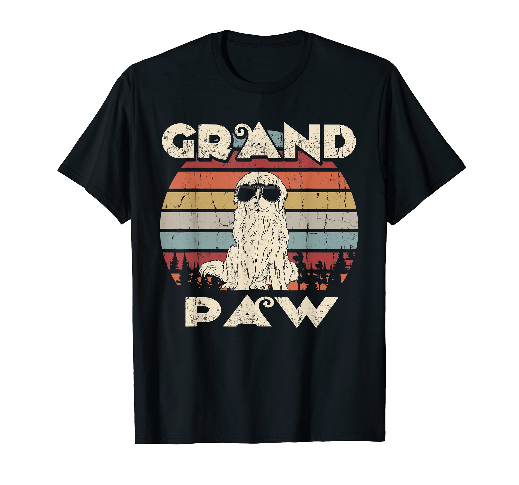 Grand Paw Newfie dog lovers vintage retro T-Shirt