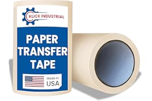 Transfer Tape for Vinyl 6 inch x 100 feet, Paper Tape with Medium/High Tack Layflat Adhesive. Application Tape, Transfer Tape