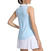 M MOTEEPI Womens Golf Shirts Sleeveless Polo Golf Shirts for Woman Quick Dry Ladies Tennis Tops Athletic Polo