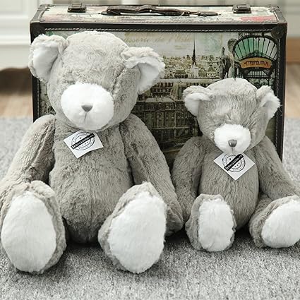 Thboxes Cute Cartoon Rabbit Bear Plush Toys Soft Comfortable Home Decoration Baby Pacify Doll Gift 45cm Gray Bear