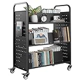 VEVOR Rolling Library Book Cart, 330 lbs