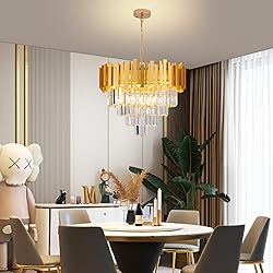 Aixialin Modern Gold Crystal Chandelier 4 Tiers