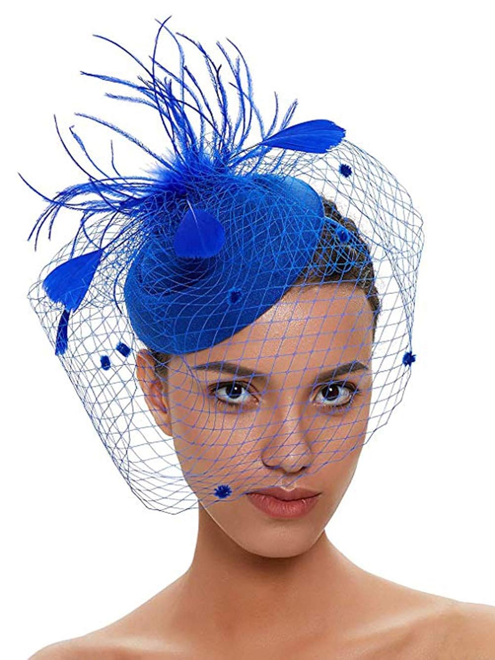 Fascinator Hats for Women Pillbox Hat 