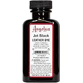 Angelus Leather Dye, Permanent Leather Dye for Shoes, Boots, Bags, Crafts, Furniture, & More - 3 fl oz, Jet Black