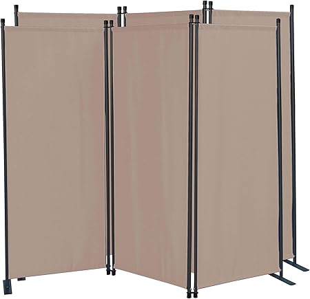 Amazon De Quick Star 2 Stuck Paravent 3 Teilig 170 X 165 Cm Stoff Raumteiler Trennwand Balkon Sichtschutz Stellwand Faltbar Sand