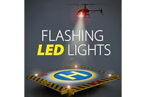 Eagle Pro Remote Control Helicopter Landing Pad - Complete Edition - Flashing LED Lights Installed - Suitable for RC Helicopters, Quadcopters, Drones, Syma Helicopters