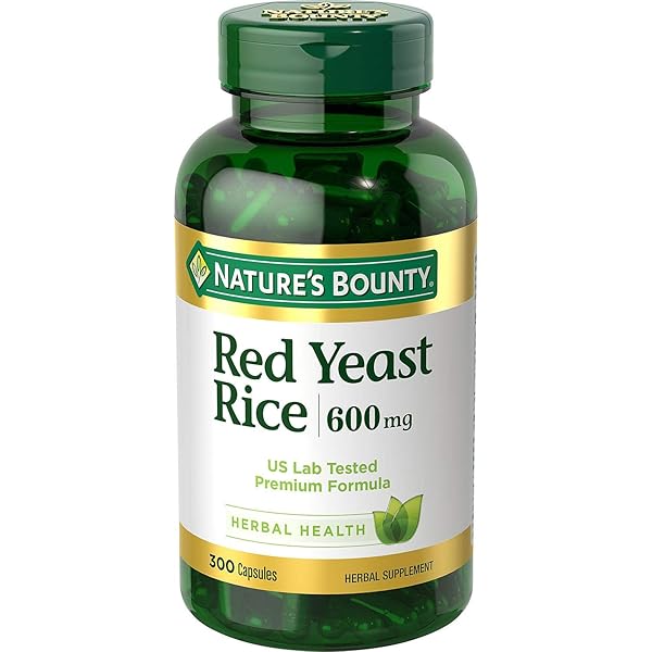 NATURE’S BOUNTY RED YEAST RICE, HERBAL SUPPLEMENT, 600MG, 250 CAPSULES