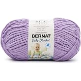 Bernat Baby Blanket Big Ball Baby Lilac | #6 Super Bulky Yarn, 100% Polyester, Soft Baby Blanket Yarn for Crochet, Knitting &amp; Crafts, 220yds, 300g/10.5oz, 1 Pack