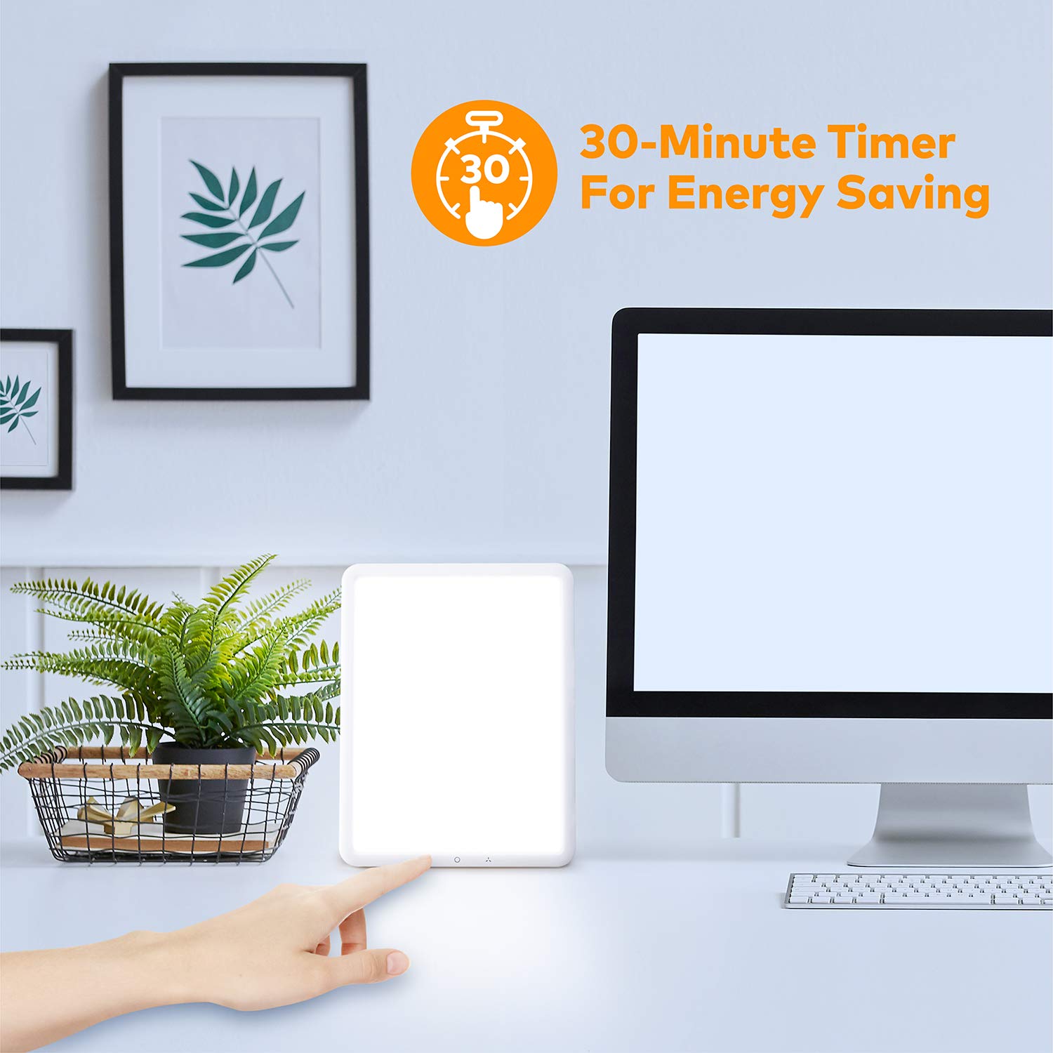 VIPEX Light Therapy Lamp, Happy Therapy Light Portable Thin with UV