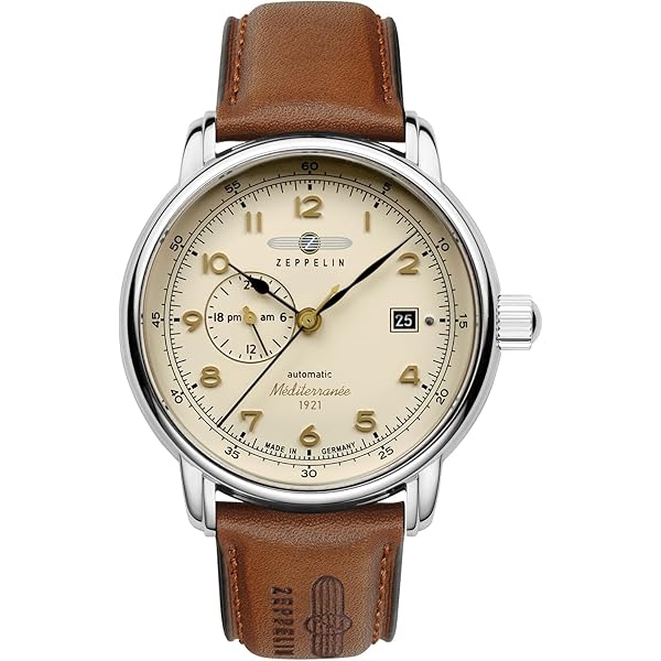 Amazon.com: Zeppelin Z96645 Mens Mediterranee 1921 Leather Strap