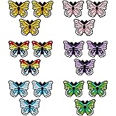 18pcs Colorful Butterfly Silicone Beads for Keychain, Pen, Bracelet Making - DIY Craft Accessories for Jewelry, Bag Pendants, and More