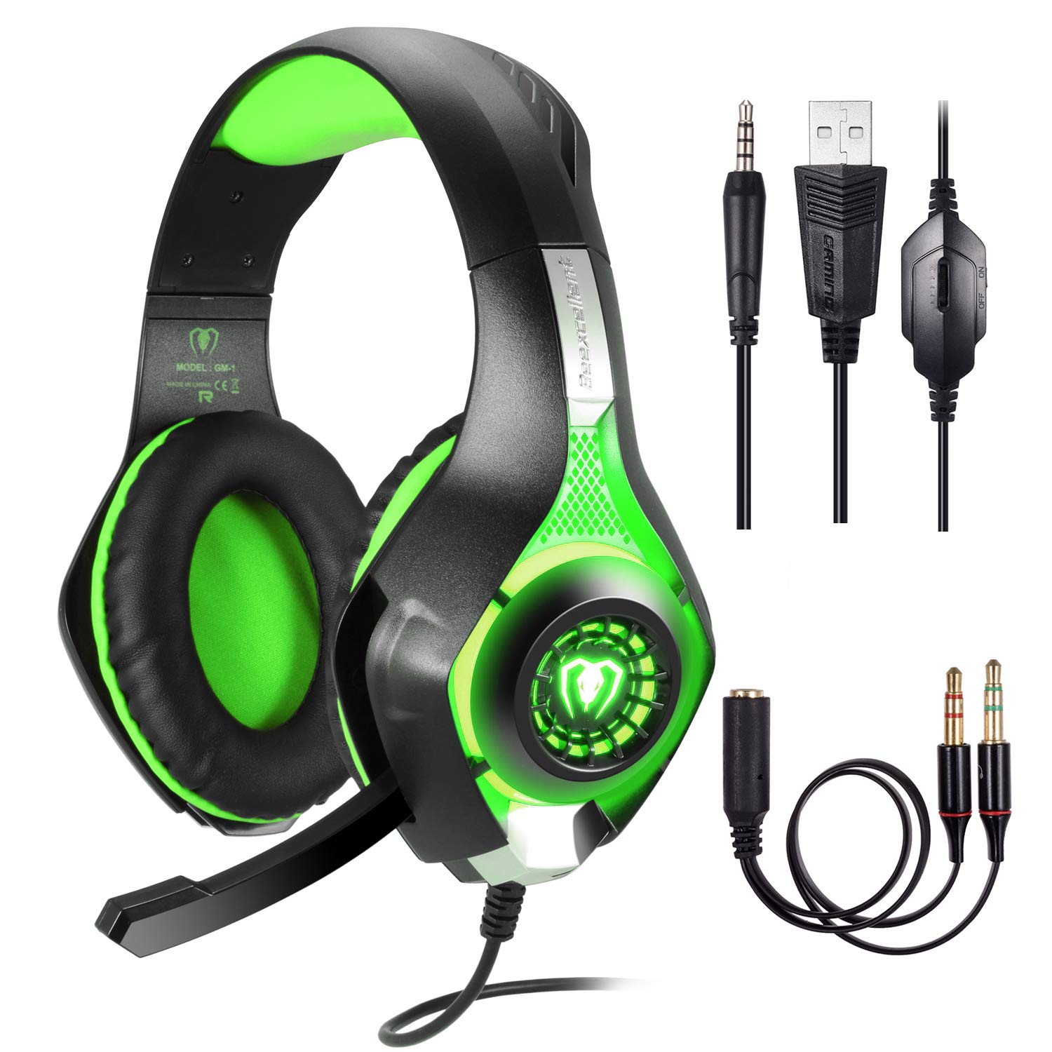 Pro Gaming Headset With Mic XBOX One Wireless PS4 Headphones Microphone