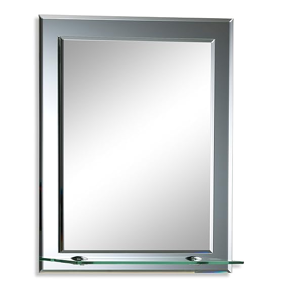 Badezimmerspiegel, Badspiegel, Wandspiegel, Spiegel, Mit Regal, Zwei