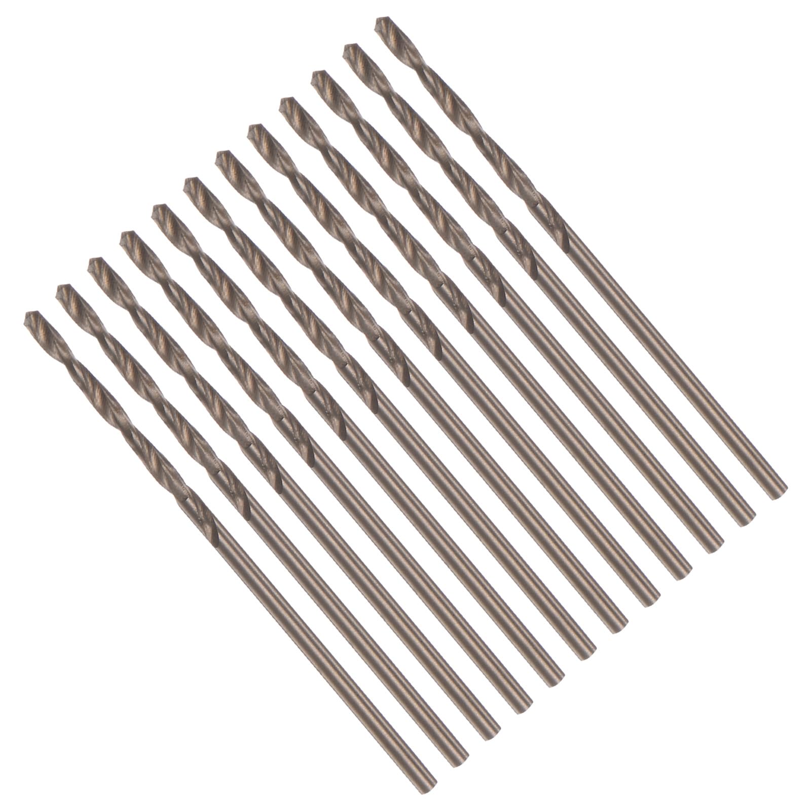 CoCud Cobalt Twist Drill Bits, 1.4mm Cutting Diameter 0.06" Shank, M35 High-Speed Steel Jobber Drill Bit Set (Applications: for Metal Wood Plastic), 12-Pieces