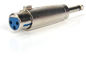 Devinal Professional 6.35mm 1/4 Inch Mono Male Plug to 3 Pin XLR Female Jack Stereo Audio Microphone Adapter Converter Connec