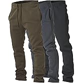 Ultra Performance 3 Pack Mens Fleece Wide Leg Sweatpants with Pockets, Open Bottom Workout Sweatpants for Men