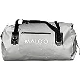 Malo’o Waterproof Dry Duffel, Heavy-Duty Roll Top Waterproof Gear Bag with Shoulder Strap & Molle Loops, Marine Duffel for Kayaking, Boating, Camping, Beach & Travel, Grey, 40L