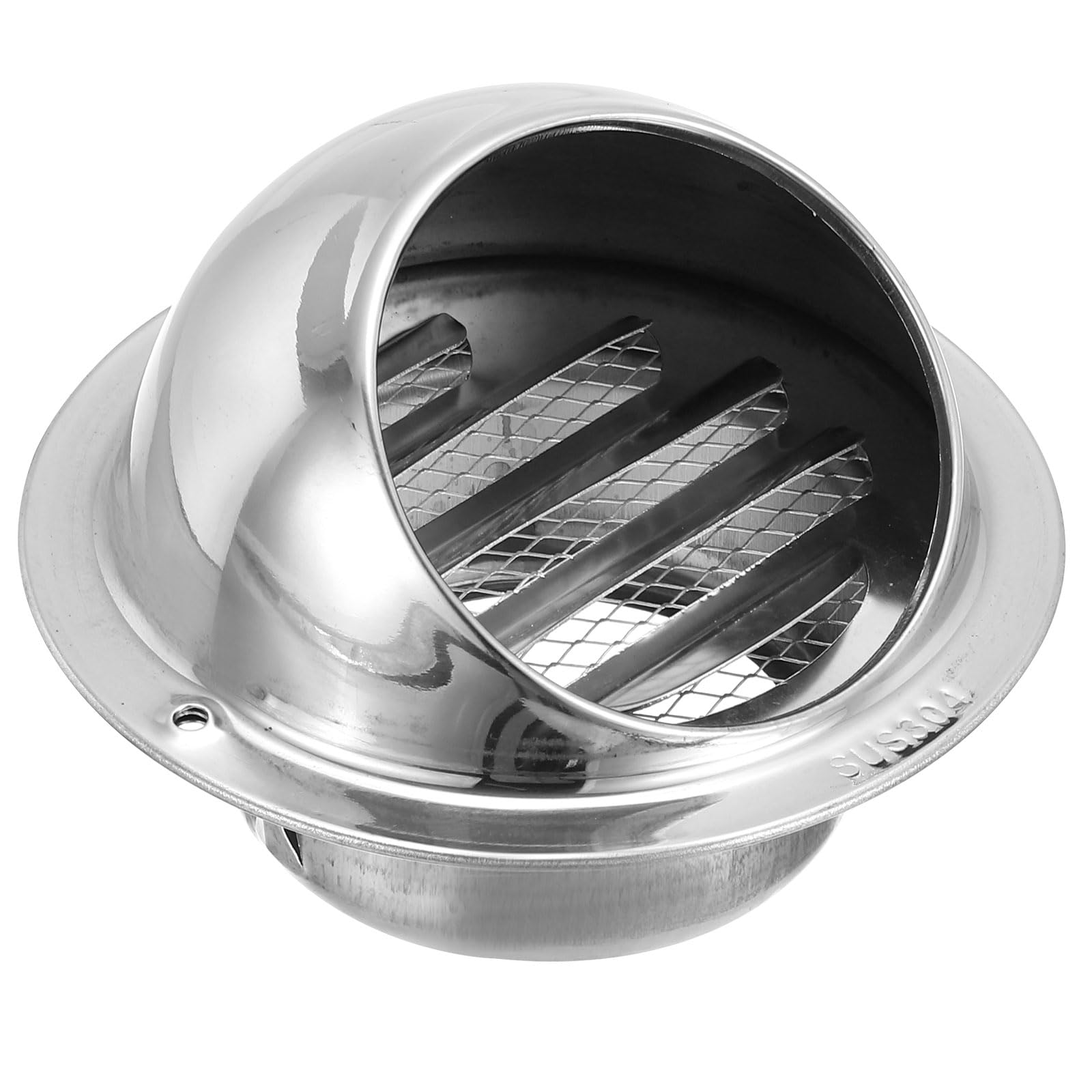 PATIKIL Exhaust Air Vent Cover 3.1 Inch, 304 Stainless Steel Wall Vent Cover Round Exhaust Grille Ventilation Outlet Duct Air Vent Dryer Hood for HVAC System