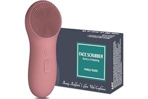 LZP Facial Cleansing Brush Face Scrubber, Silicone Electric Exfoliator Scrubber with 6 Speeds, Rechargeable Face Scrubber for Cleansing, Waterproof Face Scrub Brush for Men & Women