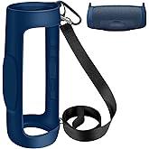 Silicone Case Cover for JBL Charge 4 Portable Waterproof Wireless Bluetooth Speaker, Travel Gel Soft Skin,Waterproof Rubber Carrying Pouch with Strap (Blue)