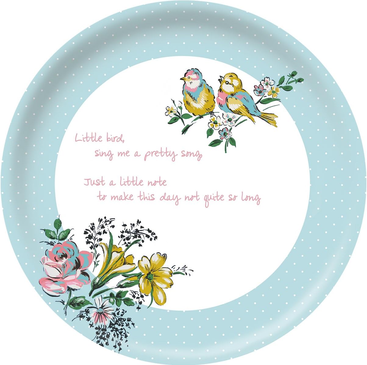 Creative Tops “Katie Alice- Bird Song” Vintage-Style Shabby Chic 12” Serving Tray- Multi