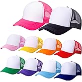 Ankmogela 10 Pack of Blank Trucker Hat Bulk Mesh Cap Men and Women Baseball Cap DIY Graffiti Hot Stamping Duck Tongue Cap