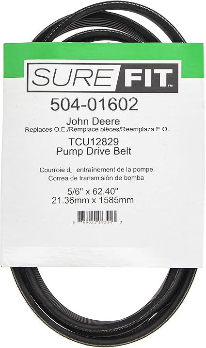Amazon Com Surefit Pump Drive Belt Replacement For John Deere Tcu12829 Ztrak 737 757 Pc2862 Pc10357 Zero Turn Mowers Garden Outdoor