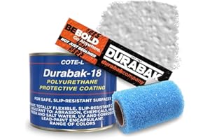 Durabak-18 Textured Truck Bed Liner Quart KIT - Roll On Coating | DIY Custom Coat for Bedliner and Undercoating, Auto Body, Automotive Rust Proofing, Boat Repair (Quart, Light Gray)
