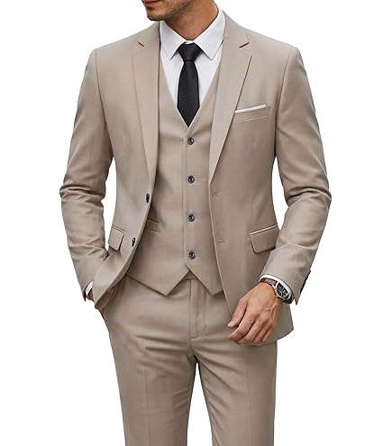 YZHEN Men's Suit Peak Lapel Vest Jacquard(Jacket and Vest Pants