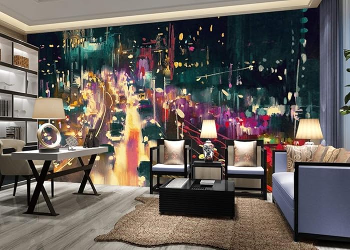 Amazon Com Murwall City Wallpaper Nightscape Wall Mural