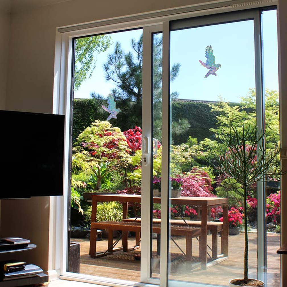 EACILLES Bird Deterrent Window Decals for Birds 16 Pieces Stop Birds