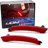 iJDMTOY LED Rear Side Marker Lights For MINI Cooper R56/R57/R58/R59 | Fit 2007-13/14 Gen2, Also R60 R61, Red Full LED Strip Design, Direct Replace Back OEM Sidemarker Lamps, Red Lens