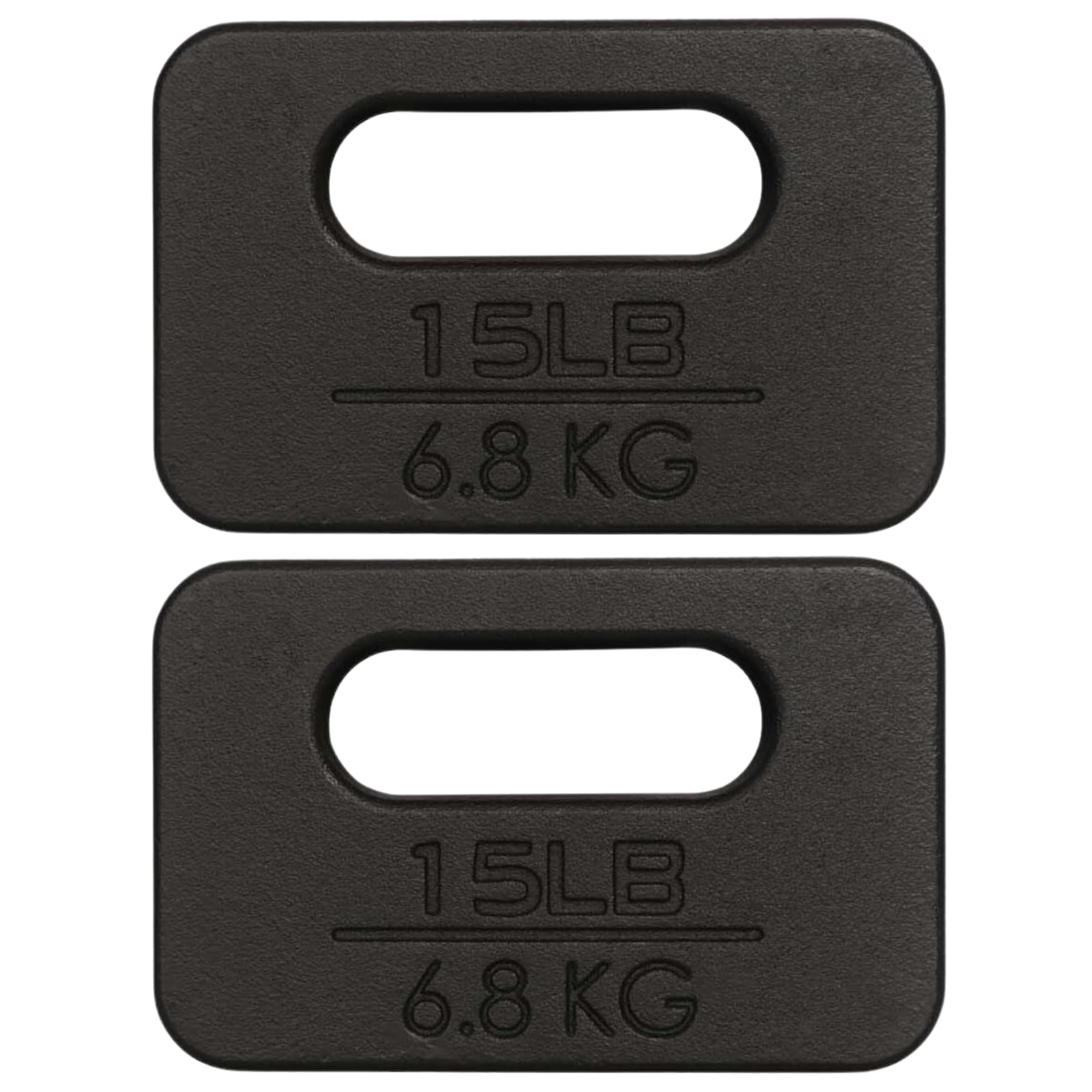 Yes4All Cast Iron Rucking Weight for Backpack, Training Weight Plate with Ergonomic Rounded Handle, Protective Glossy Finish for Weighted Walking, Hiking, Rucking, Resistance Workout, 10 LB Image