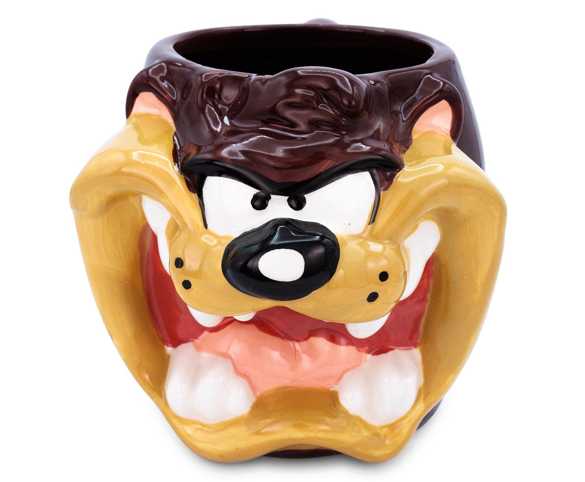 Silver Buffalo LT12303D Looney Tunes Taz Face Ceramic 3D Sculpted Mug 24-Ounces Brown