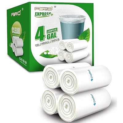 clear plastic bin bags