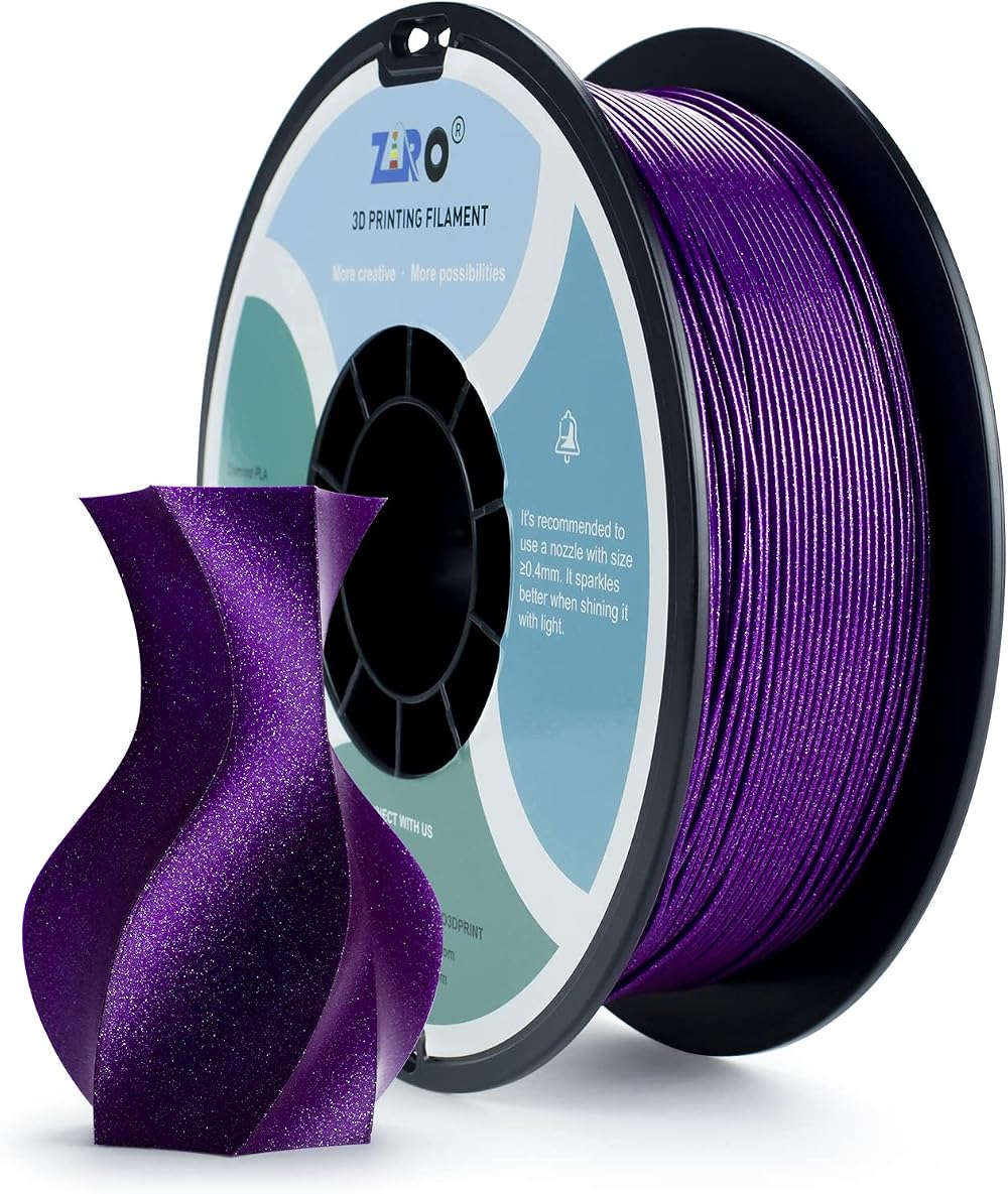 ZIRO Diamond Series Glitter PLA Filament 1.75mm 1kg Purple