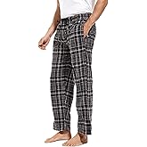 DG Hill 1Pack or 3Pack Mens PJ Pajama Pants Bottoms Fleece Lounge Pants Sleepwear Plaid PJs with Pockets Microfleece
