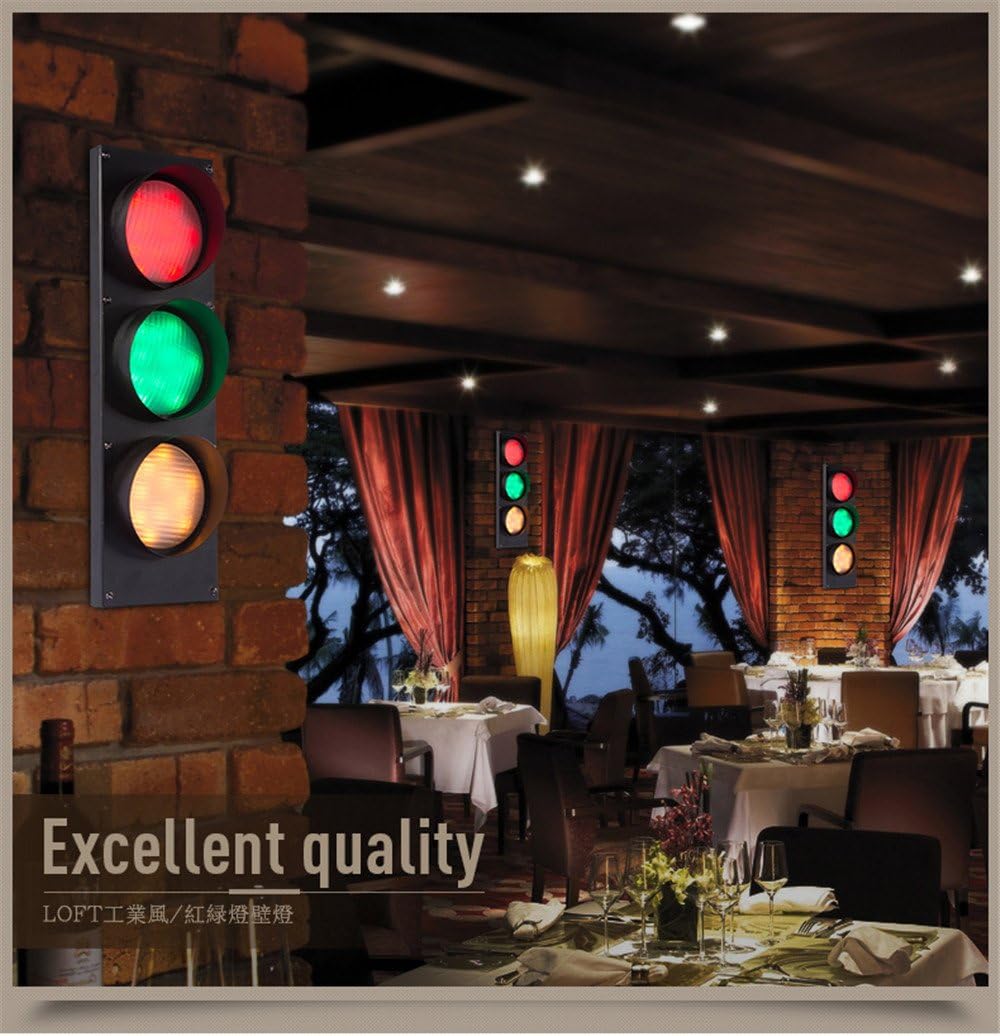 Avanthika E27 Modern Vintage Wall Sconces Rustic Country Mounted Wall Bedroom Stair Lamps Wall lights The Restaurant Bar Cafe Industrial Style Wall Lights Traffic Lights Traffic Signal Segment Flashing Decoration [Energy Class A+++]