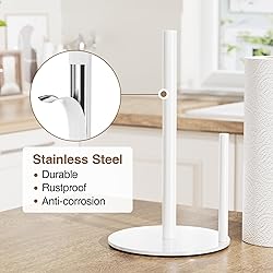 Paper Towel Holder White Kitchen Roll Holder, Paper