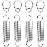 RANMING Bass Drum Pedal Spring 4Pcs Standard Replacement Kick Pedal Springs with Hook Carbon Steel Bass Drum Spring for Single&amp;Double Drums Pedals Prcussion Instrument Hardware Parts