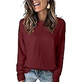 EVALESS Womens Sweaters Fall 2025 Casual Long Sleeve Lightweight Oversized Pullover Sweater Tops