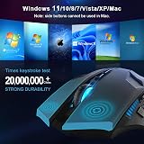 TECKNET Wireless Gaming Mouse 4800 DPI 8 Buttons 2.4G Nano Receiver view 3