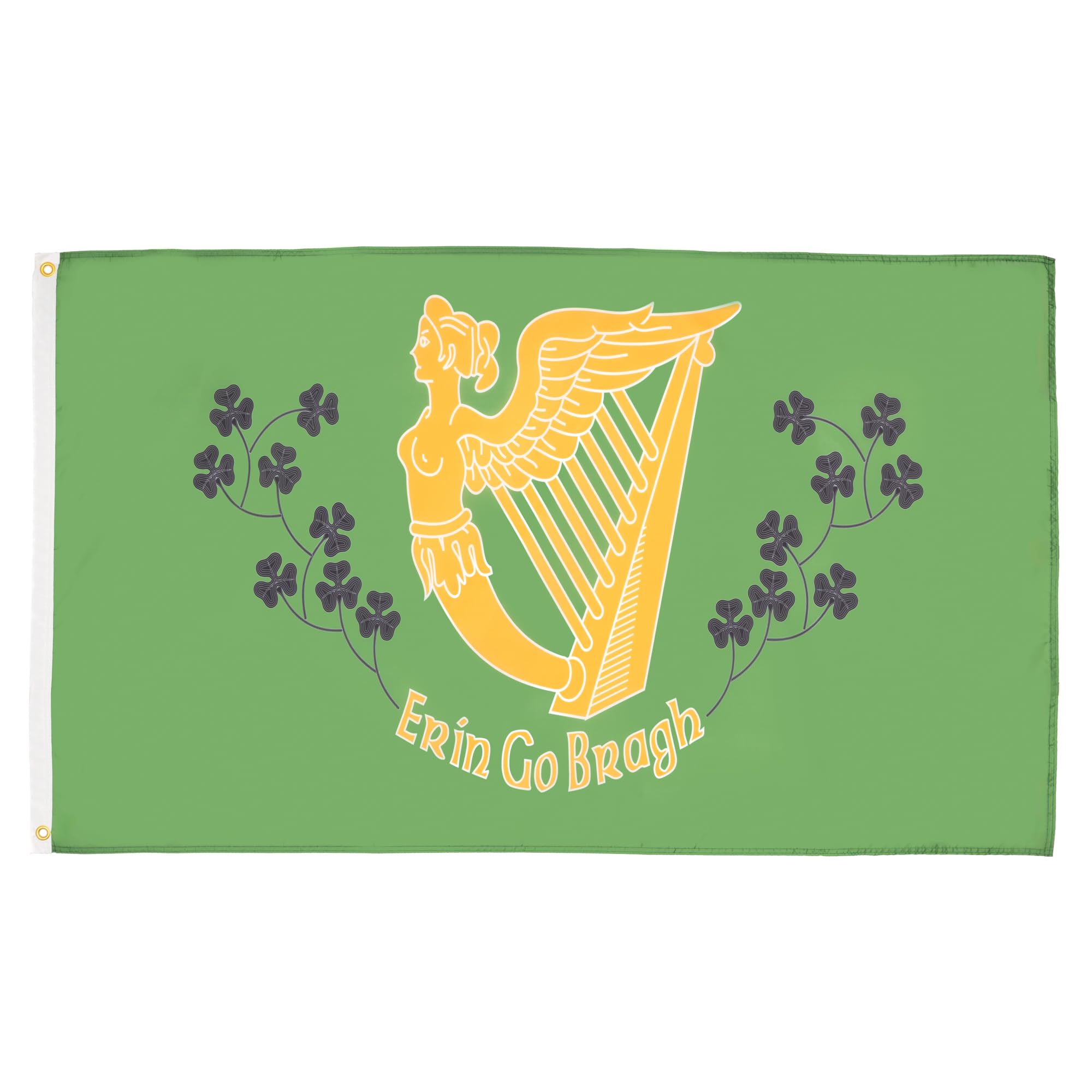 AZ FLAG - Ireland Erin Go Bragh Flag - 2x3 Ft - 100D Polyester Irish Erin Go Braugh Banner with Two Metal Grommets - Fade Resistant - Vivid Colors - 2' x 3' Feet - 90x60 Cm