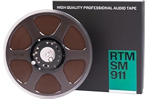 RTM Studio Master Recording SM 911 ¼ inch - Reel to Reel Magnetic Tape for Audio Recording - 2500 ft Trident Plastic Reel - 1