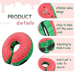 Supet Inflatable Dog Cone Collar for Large Medium